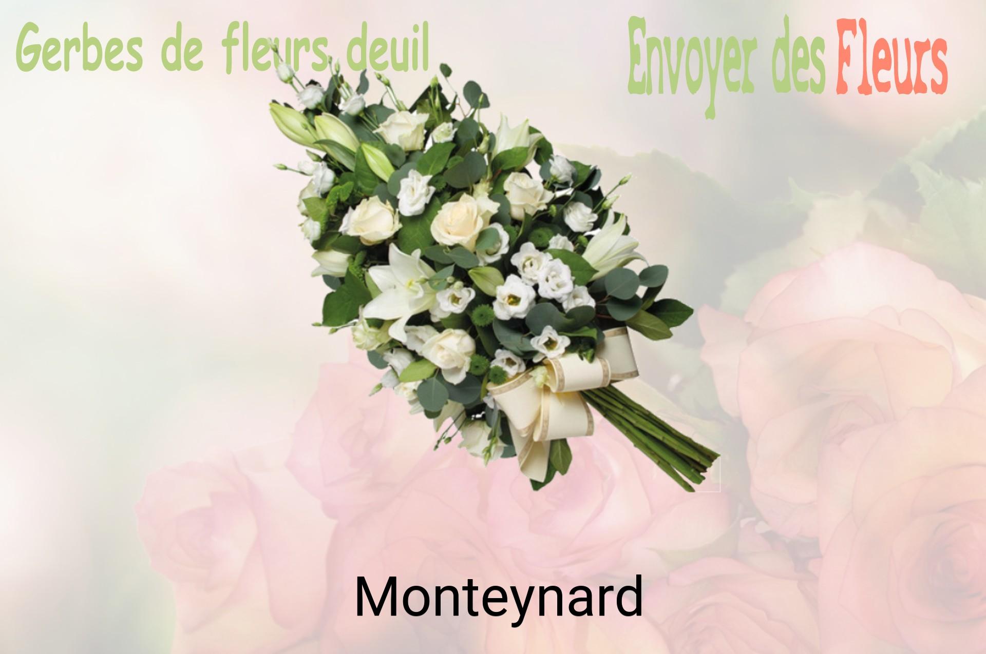 Gerbe de fleurs de deuil livrée à Monteynard